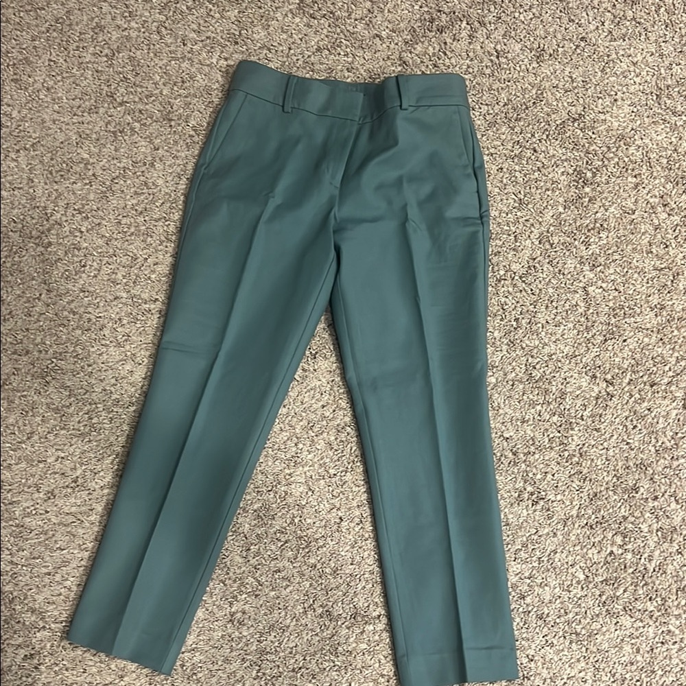 Ann Taylor Sage Dress Pants Flat Front Straight Leg